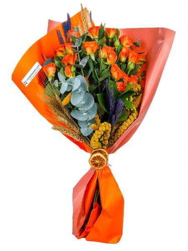 Turuncu Çardak Gül Bouquet